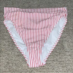 Xhilaration Stripe High Waisted Bikini Bottoms NWT